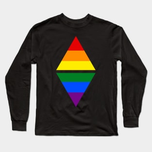 #nerfingwithpride Auxiliary Logo - LGBTQIA+ Pride Flag Long Sleeve T-Shirt